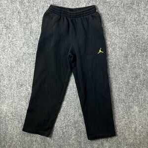 Nike KIDS AIR JORDAN Drawstring Waist JUMPMAN Black Joggers Large 12-13 Years